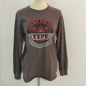 Commit For Life * Type Matters * Blood Donation Tshirt * Long Sleeve * Sz Medium